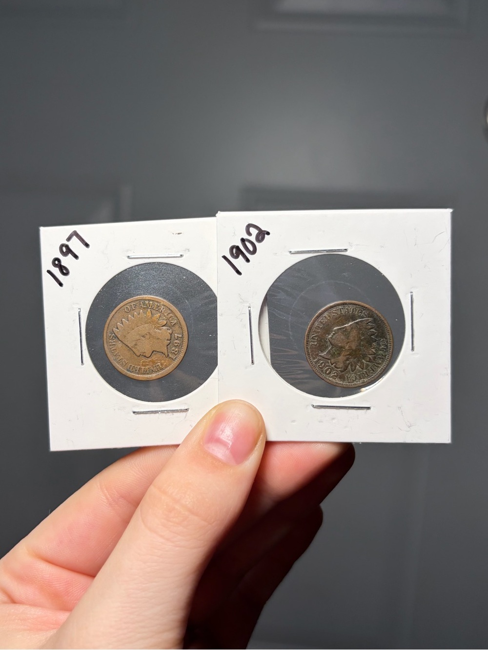 1897 & 1902 Indian Head Cent Lot - 2 Coins
